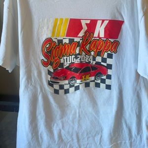 Men’s Sigma Kappa t shirt white in color